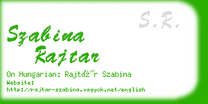 szabina rajtar business card